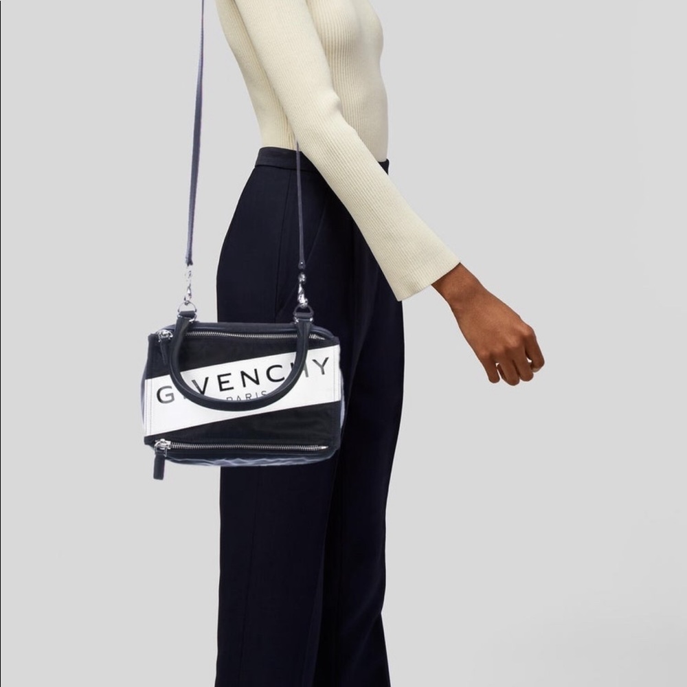 GIVENCHY Pandora Nylon black/white shoulder bag